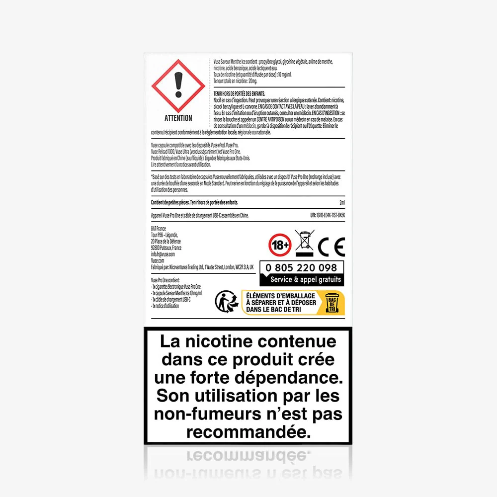 Vuse Pro ONE Box Menthe Ice - Image 4
